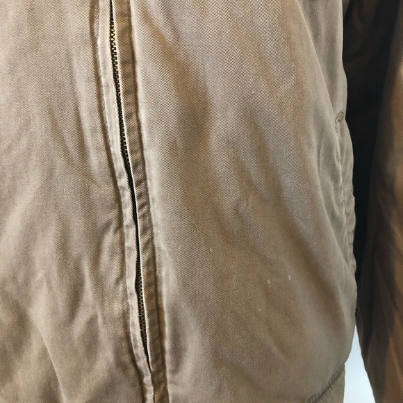 Vintage NATURAL ISSUE Jacket Men's Large Brown Insulated Full Zip Distressed - Picture 10 of 12